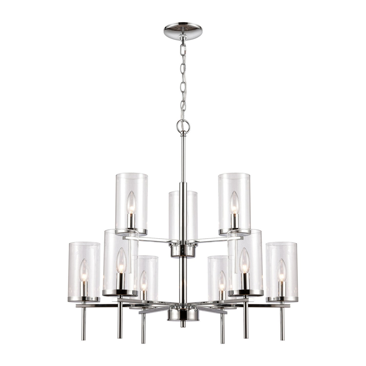 ELK Home - CN290923 - Nine Light Chandelier - Oakland - Chrome