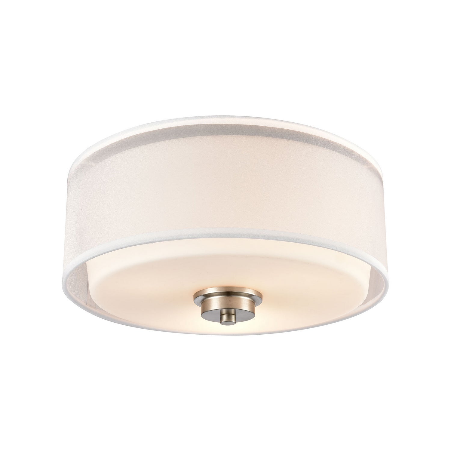 ELK Home - CN300232 - Three Light Flush Mount - Market Square - Brushed Nickel