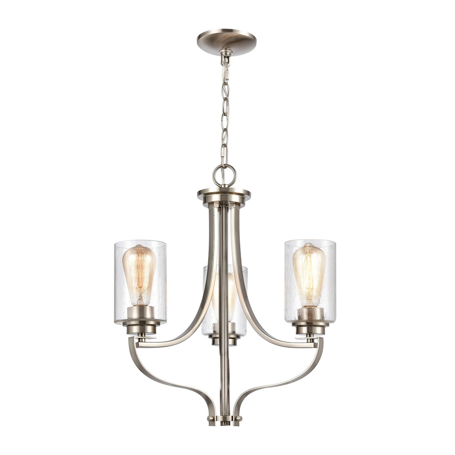 ELK Home - CN300322 - Three Light Chandelier - Market Square - Brushed Nickel