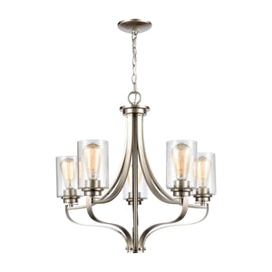 ELK Home - CN300522 - Five Light Chandelier - Market Square - Brushed Nickel