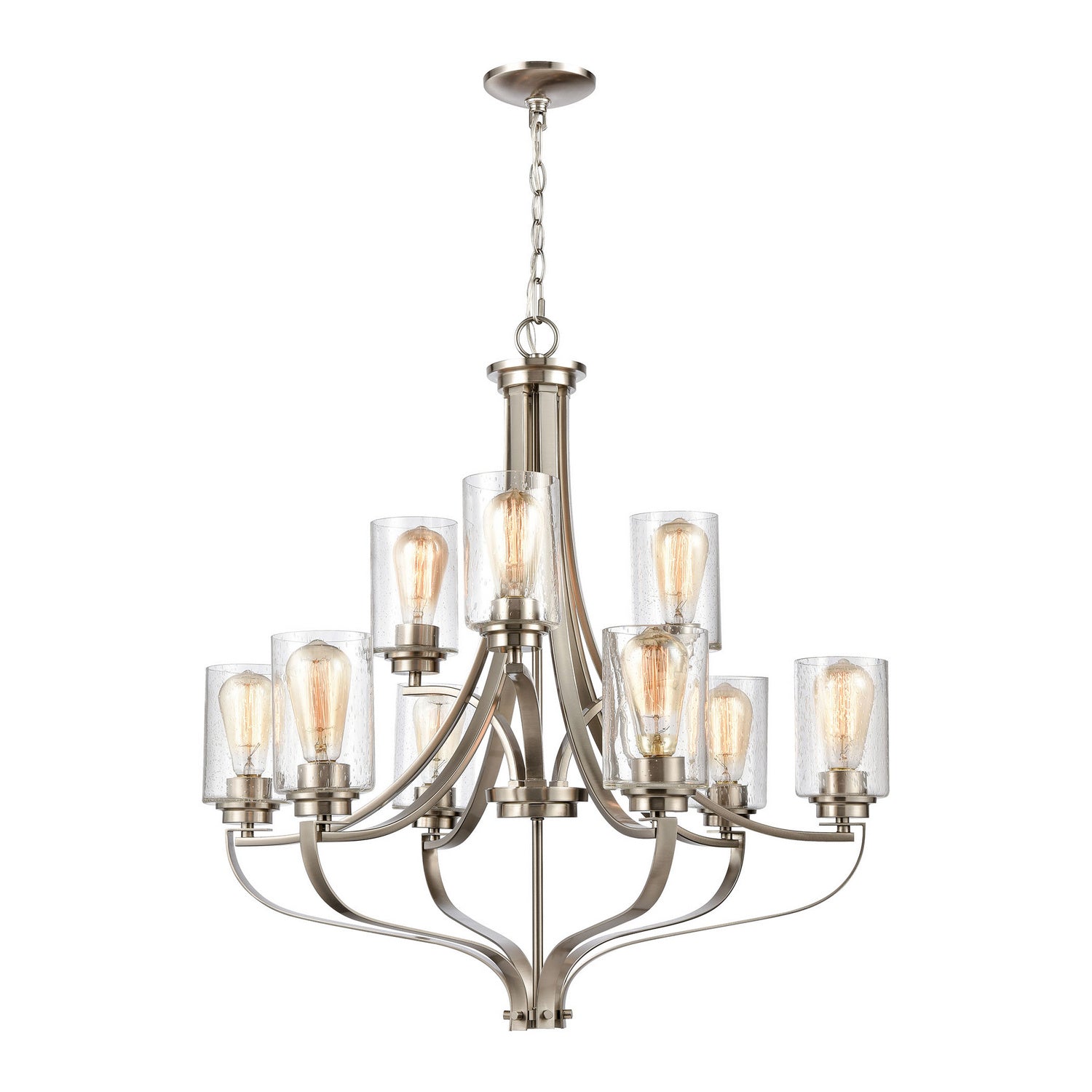 ELK Home - CN300922 - Nine Light Chandelier - Market Square - Brushed Nickel