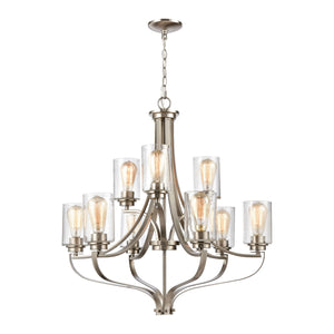 ELK Home - CN300922 - Nine Light Chandelier - Market Square - Brushed Nickel