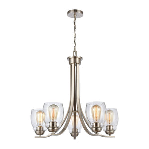 ELK Home - CN320522 - Five Light Chandelier - Calistoga - Brushed Nickel