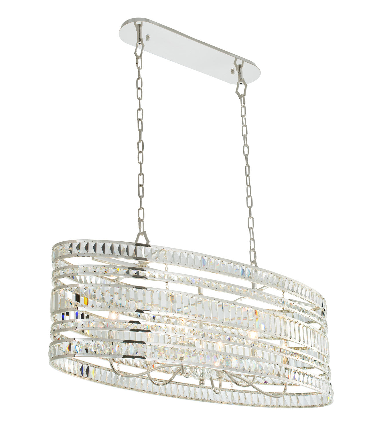 Allegri - 037061-014-FR001 - Six Light Island Pendant - Strato - Polished Silver