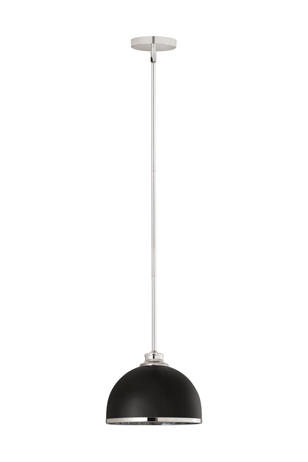 Z-Lite - 1004P10-MB-CH - One Light Pendant - Landry - Matte Black + Chrome