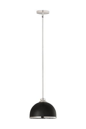 Z-Lite - 1004P10-MB-CH - One Light Pendant - Landry - Matte Black + Chrome