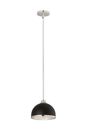 Z-Lite - 1004P10-MB-CH - One Light Pendant - Landry - Matte Black + Chrome