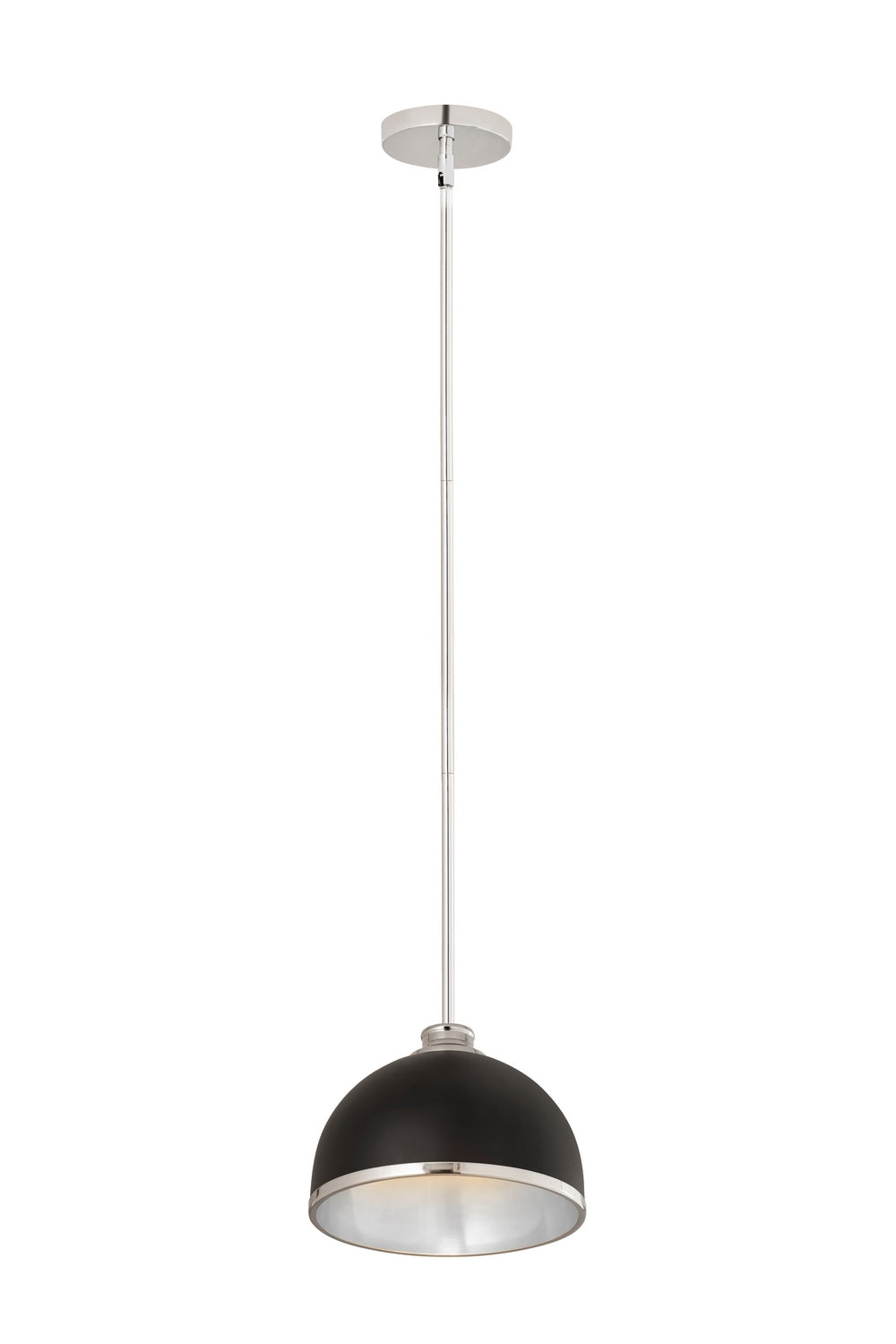 Z-Lite - 1004P10-MB-CH - One Light Pendant - Landry - Matte Black + Chrome