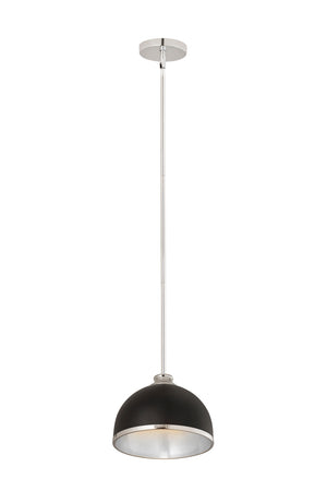 Z-Lite - 1004P10-MB-CH - One Light Pendant - Landry - Matte Black + Chrome
