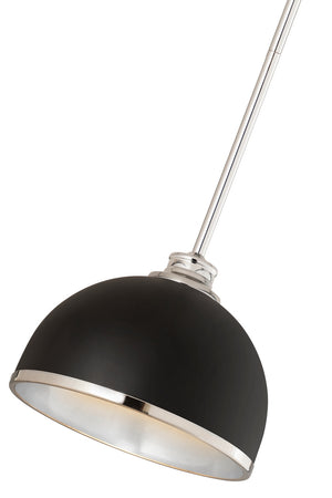 Z-Lite - 1004P10-MB-CH - One Light Pendant - Landry - Matte Black + Chrome