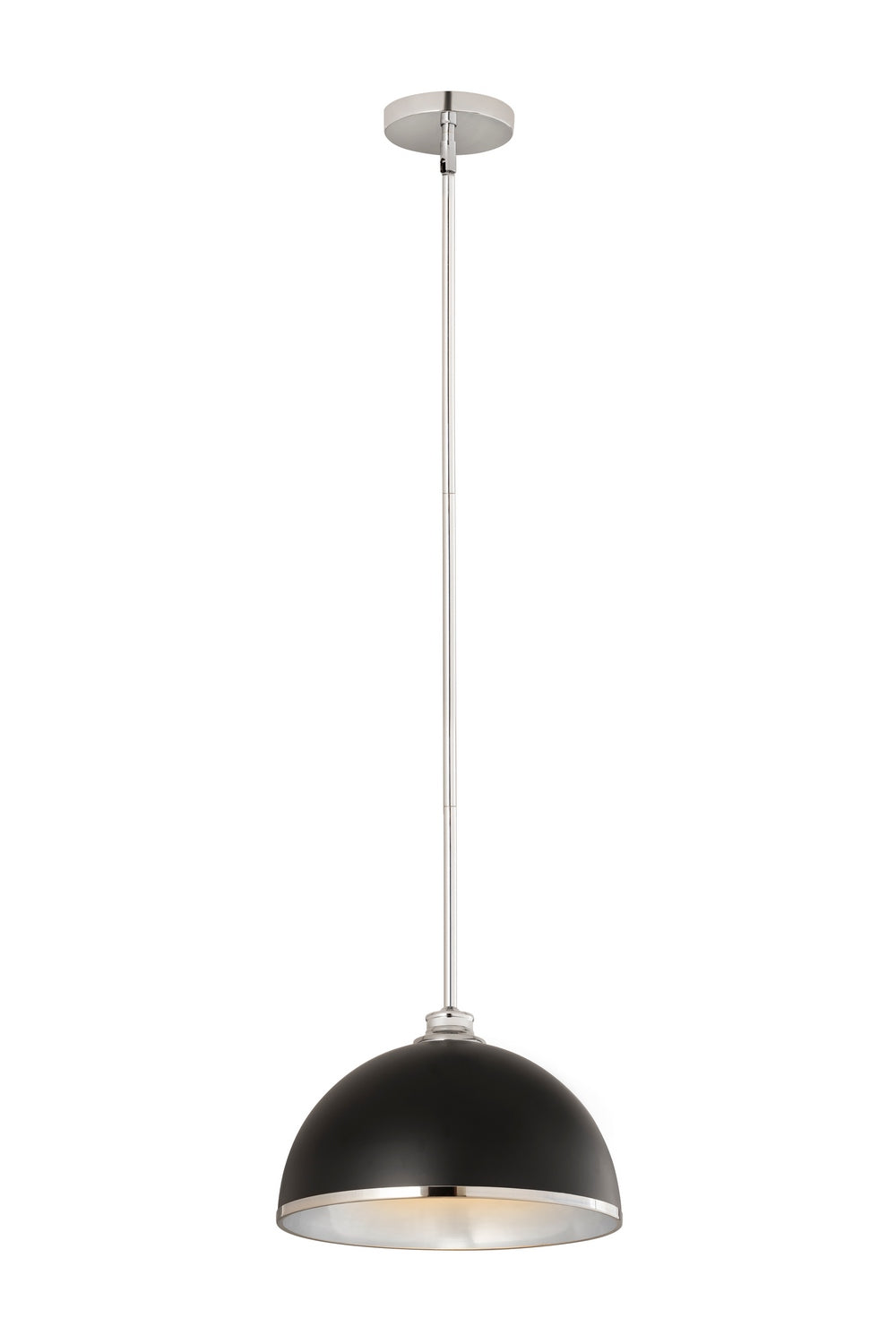 Z-Lite - 1004P14-MB-CH - One Light Pendant - Landry - Matte Black + Chrome
