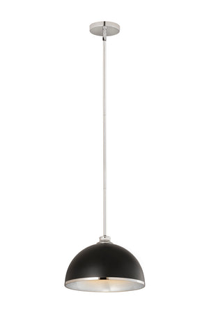 Z-Lite - 1004P14-MB-CH - One Light Pendant - Landry - Matte Black + Chrome