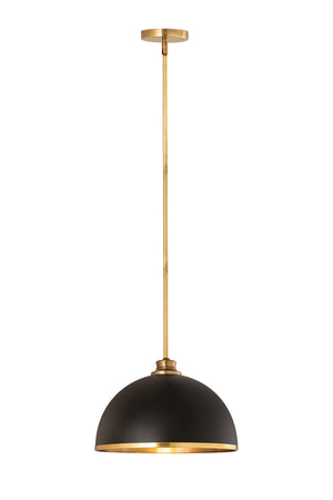 Z-Lite - 1004P14-MB-RB - One Light Pendant - Landry - Matte Black / Rubbed Brass