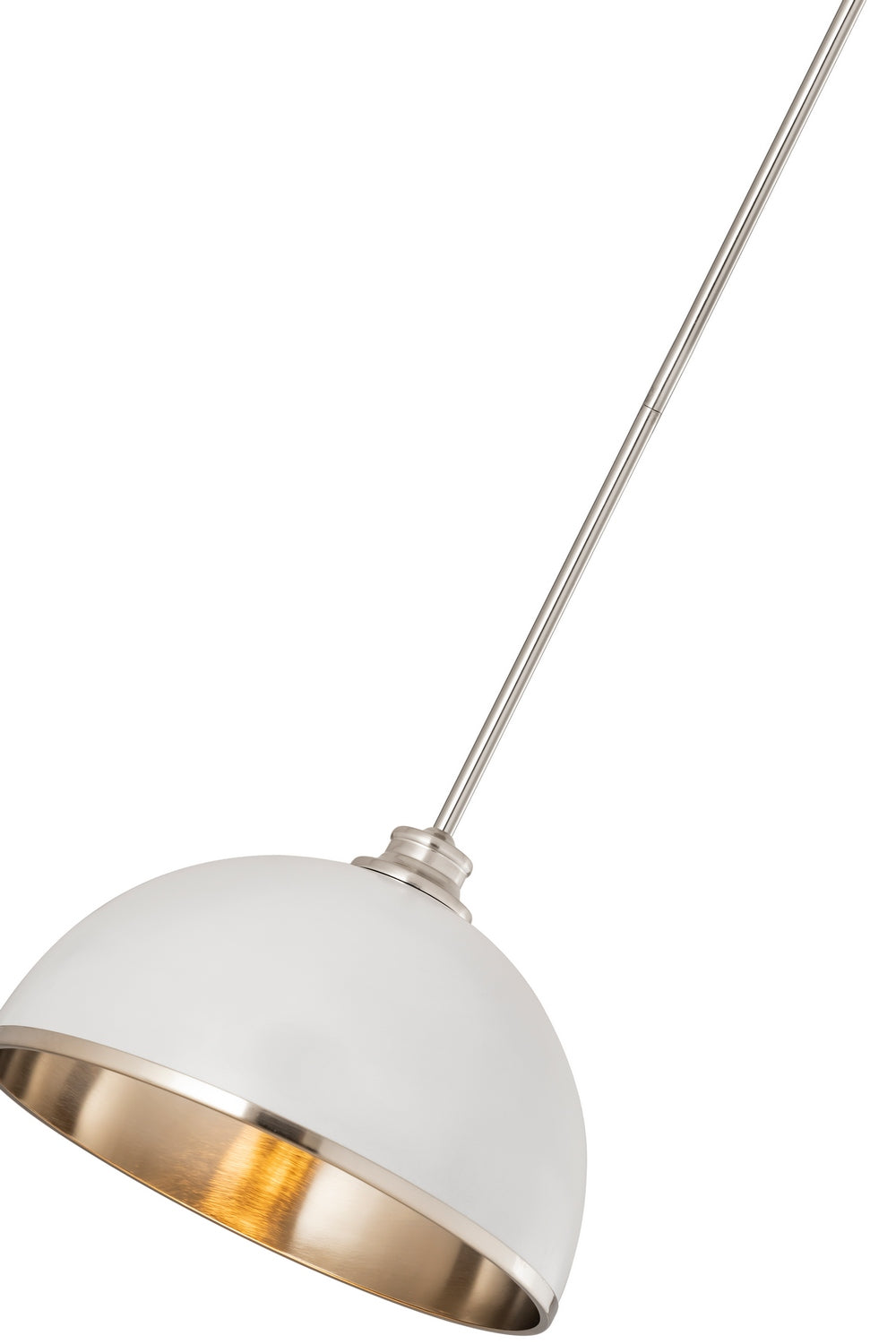Z-Lite - 1004P14-MW-BN - One Light Pendant - Landry - Matte White + Brushed Nickel
