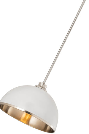 Z-Lite - 1004P14-MW-BN - One Light Pendant - Landry - Matte White + Brushed Nickel