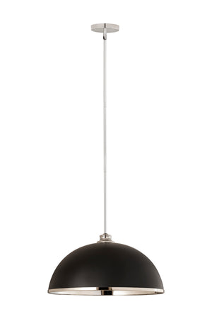 Z-Lite - 1004P20-MB-CH - One Light Pendant - Landry - Matte Black + Chrome