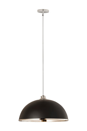 Z-Lite - 1004P20-MB-CH - One Light Pendant - Landry - Matte Black + Chrome
