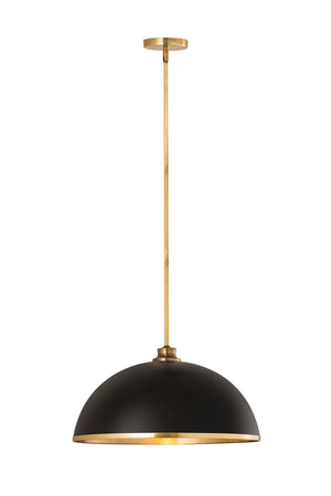 Z-Lite - 1004P20-MB-RB - One Light Pendant - Landry - Matte Black / Rubbed Brass