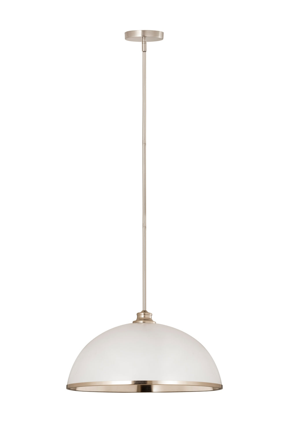 Z-Lite - 1004P20-MW-BN - One Light Pendant - Landry - Matte White + Brushed Nickel