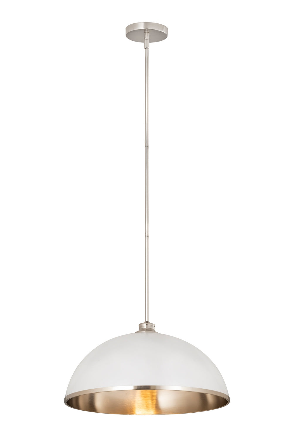 Z-Lite - 1004P20-MW-BN - One Light Pendant - Landry - Matte White + Brushed Nickel
