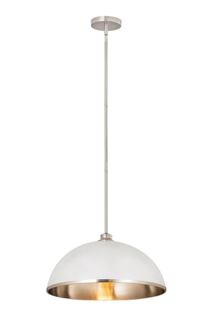 Z-Lite - 1004P20-MW-BN - One Light Pendant - Landry - Matte White + Brushed Nickel