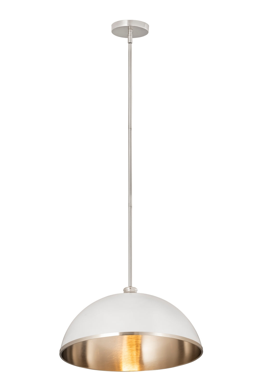 Z-Lite - 1004P20-MW-BN - One Light Pendant - Landry - Matte White + Brushed Nickel