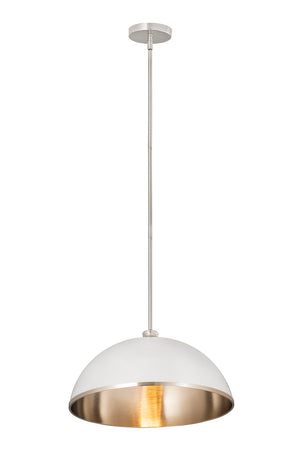 Z-Lite - 1004P20-MW-BN - One Light Pendant - Landry - Matte White + Brushed Nickel
