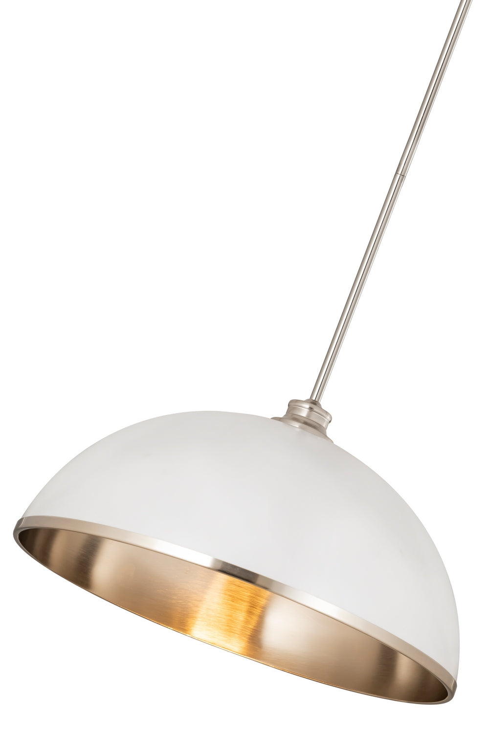 Z-Lite - 1004P20-MW-BN - One Light Pendant - Landry - Matte White + Brushed Nickel