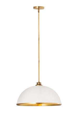 Z-Lite - 1004P20-MW-RB - One Light Pendant - Landry - Matte White / Rubbed Brass