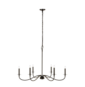 Z-Lite - 2301-42MB - Six Light Chandelier - Arrington - Matte Black