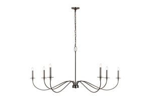 Z-Lite - 2301-63BP - Six Light Chandelier - Arrington - Plated Bronze