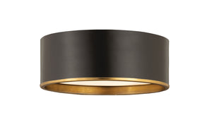 Z-Lite - 2303F3-MB-RB - Three Light Flush Mount - Arlo - Matte Black / Rubbed Brass