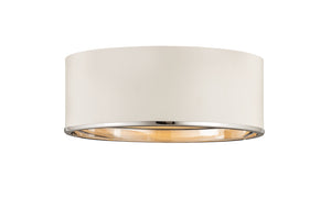 Z-Lite - 2303F3-MW-CH - Three Light Flush Mount - Arlo - Matte White / Chrome