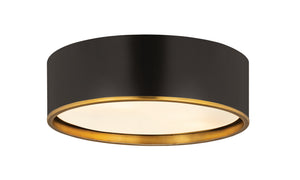 Z-Lite - 2303F4-MB-RB - Four Light Flush Mount - Arlo - Matte Black / Rubbed Brass