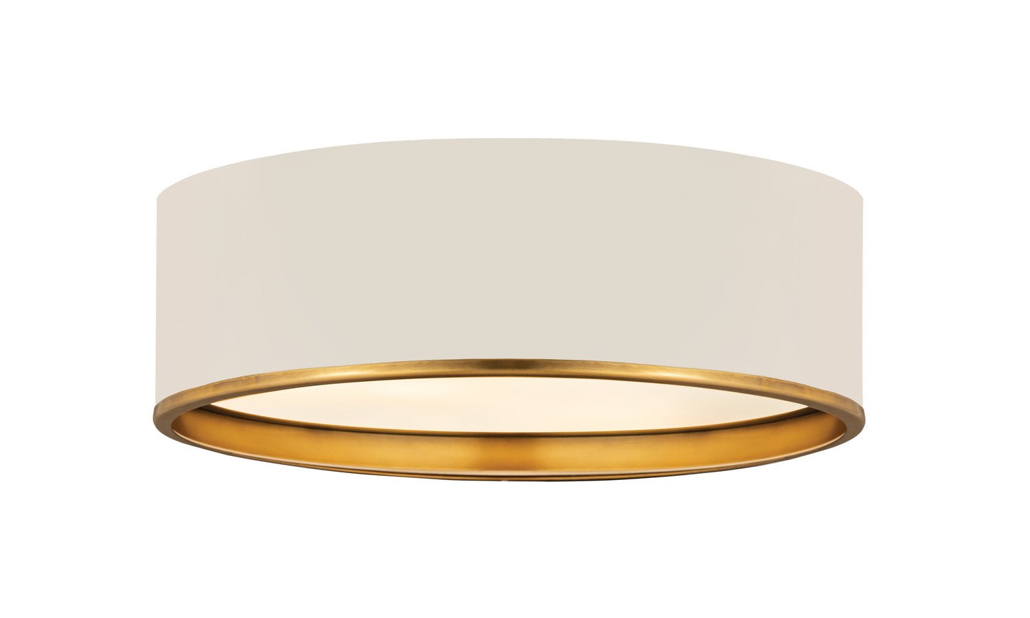 Z-Lite - 2303F4-MW-RB - Four Light Flush Mount - Arlo - Matte White / Rubbed Brass