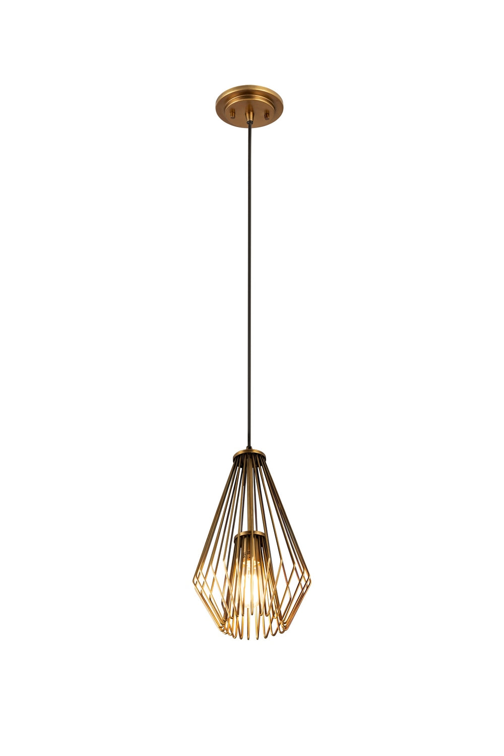Z-Lite - 442MP-RB - One Light Pendant - Quintus - Rubbed Brass