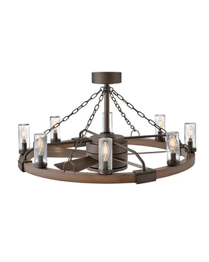 Hinkley - 902928FMM-LWD - 36" with 28" LED Fandelier - Sawyer - Metallic Matte Bronze