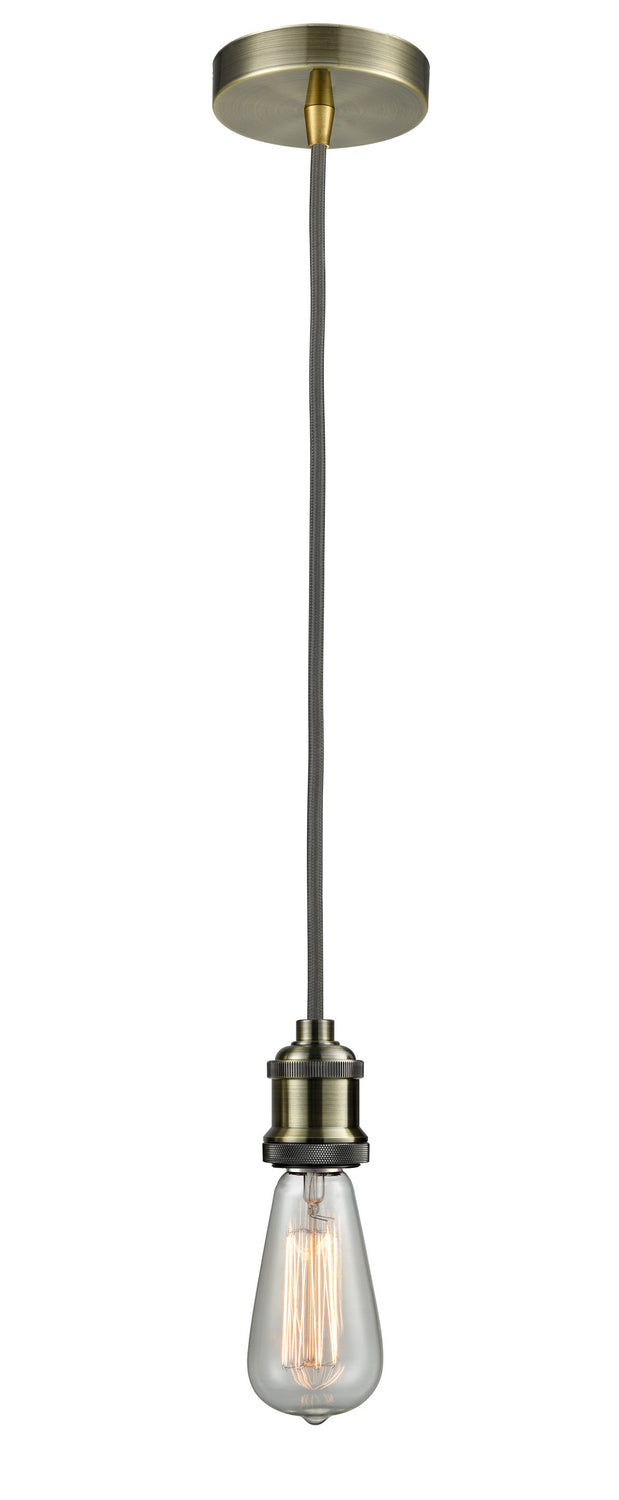 Innovations - 100AB-10GY-1AB - One Light Mini Pendant - Edison - Antique Brass