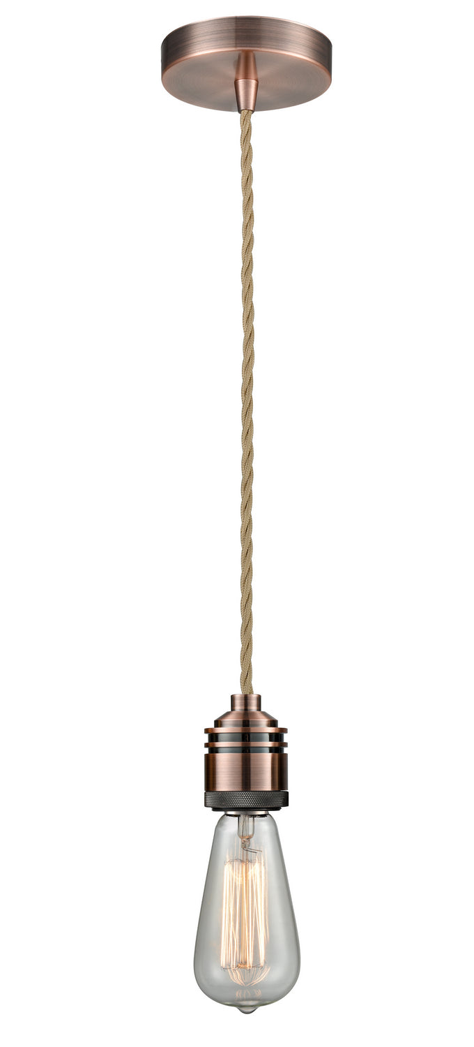 Innovations - 100AC-10RE-2AC - One Light Mini Pendant - Winchester - Antique Copper