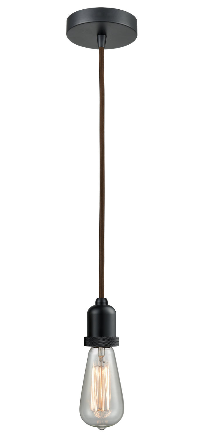 Innovations - 100BK-10BR-0BK - One Light Mini Pendant - Whitney - Matte Black