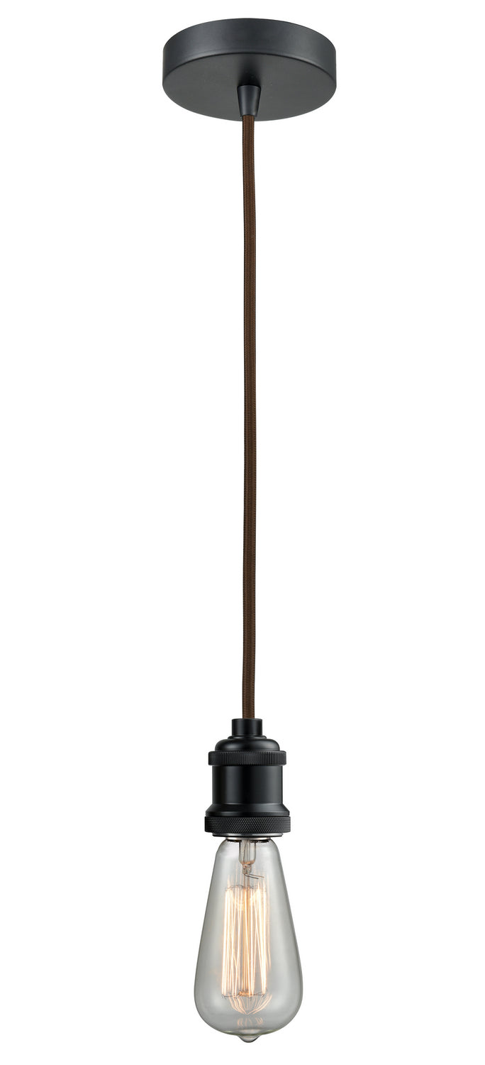 Innovations - 100BK-10BR-1BK - One Light Mini Pendant - Edison - Matte Black