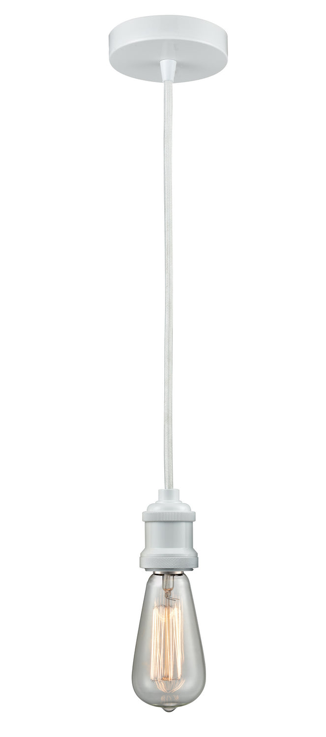 Innovations - 100W-10W-1W - One Light Mini Pendant - Edison - White