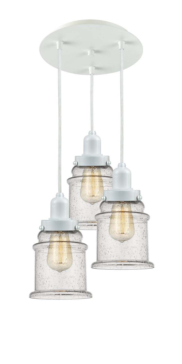 Innovations - 113W-10W-0HW-G184 - Three Light Pendant - Whitney - White