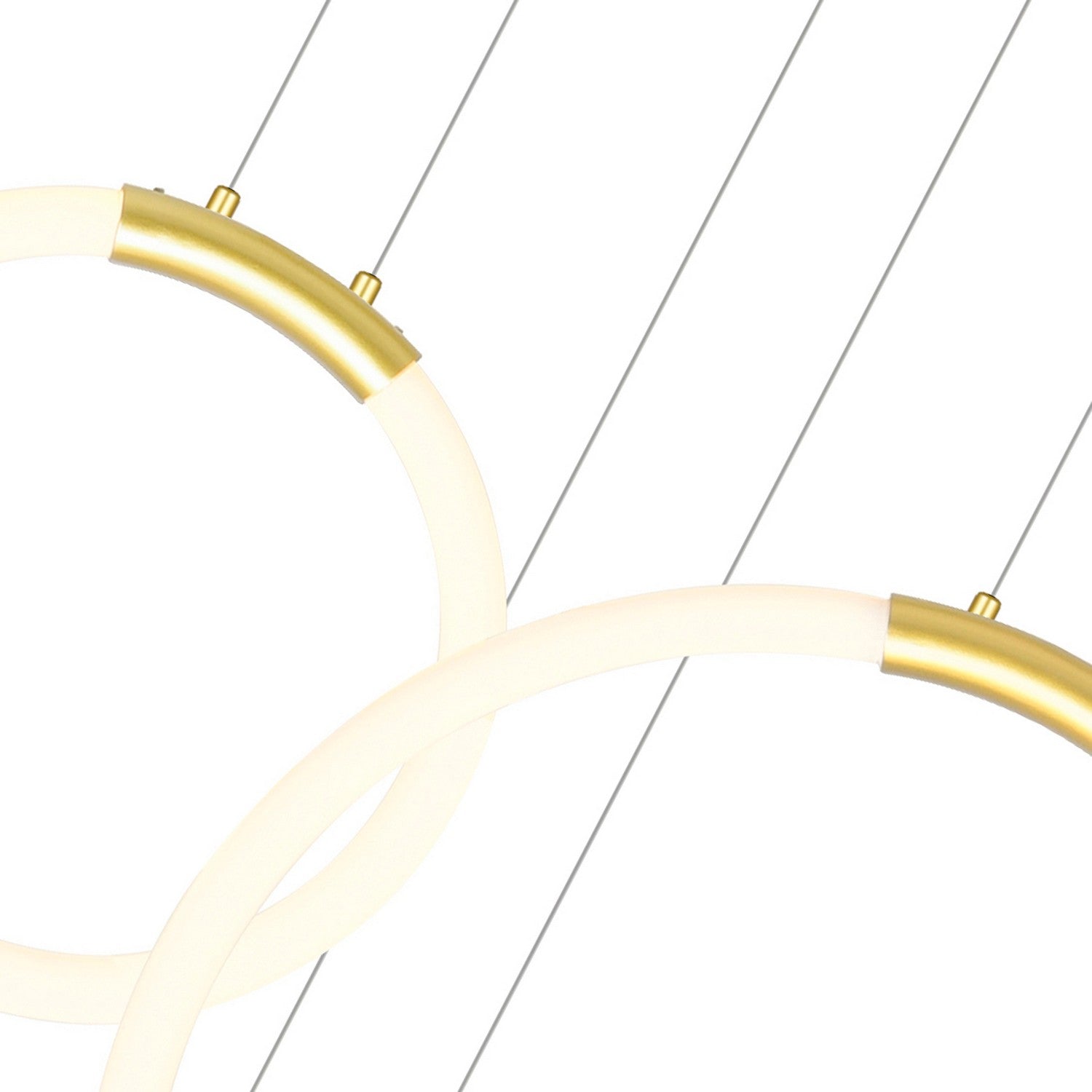 CWI Lighting - 1273P35-6-602-R - LED Chandelier - Hoops - Satin Gold