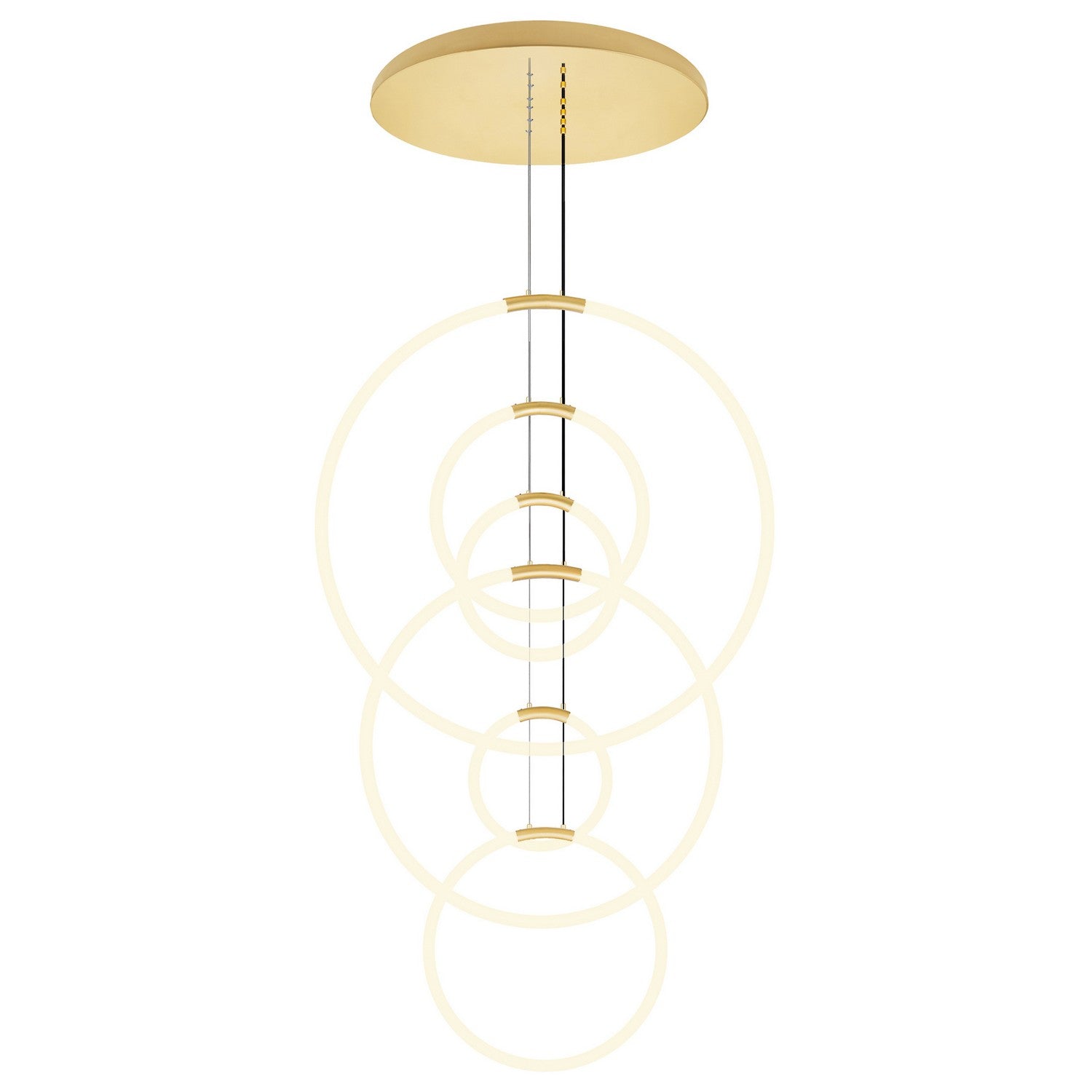 CWI Lighting - 1273P35-6-602-R - LED Chandelier - Hoops - Satin Gold