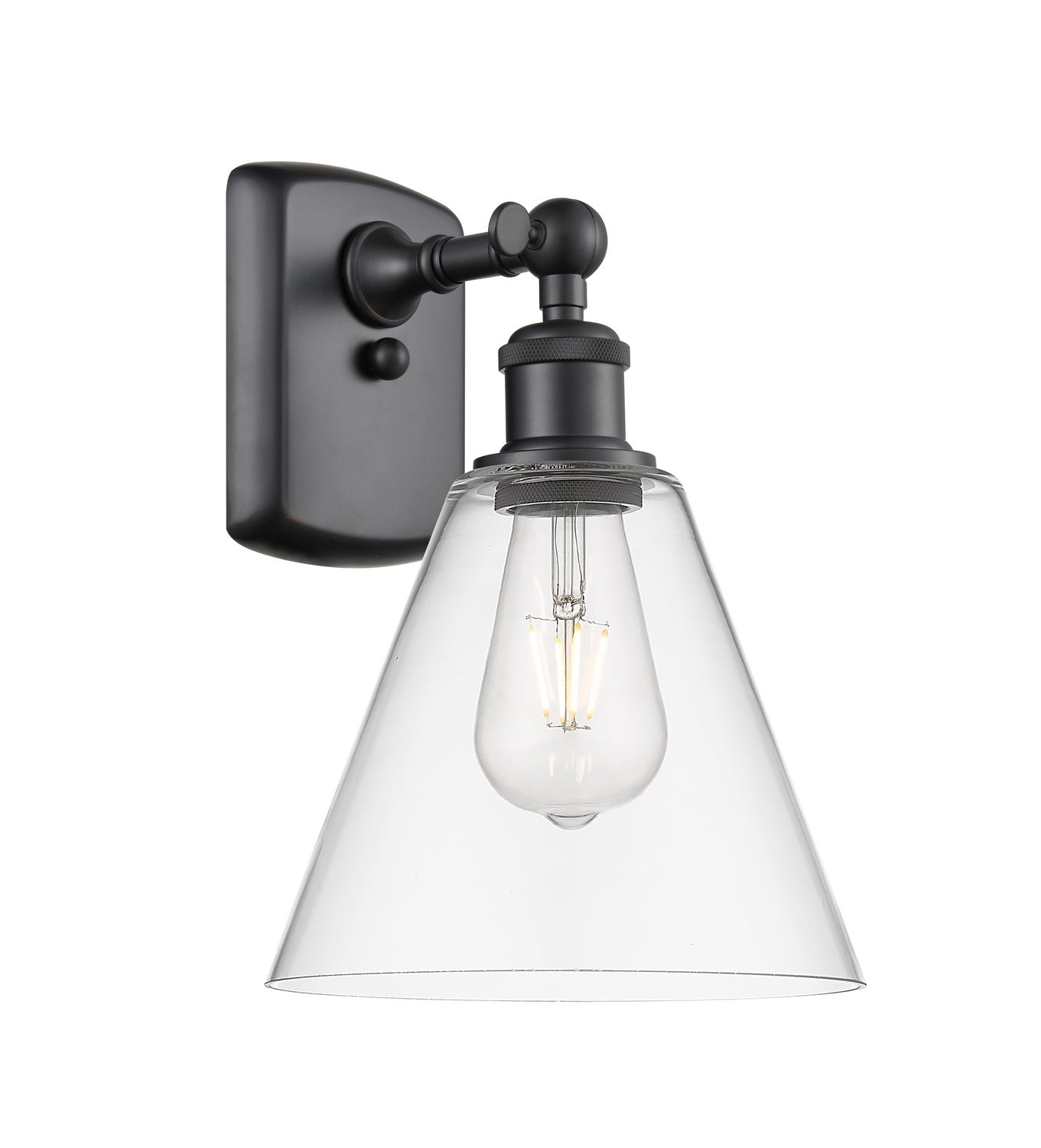 Innovations - 516-1W-BK-GBC-82 - One Light Wall Sconce - Ballston - Matte Black