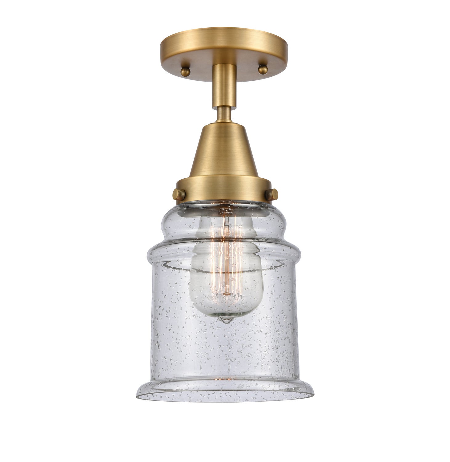 Innovations - 447-1C-BB-G184 - One Light Flush Mount - Caden - Brushed Brass