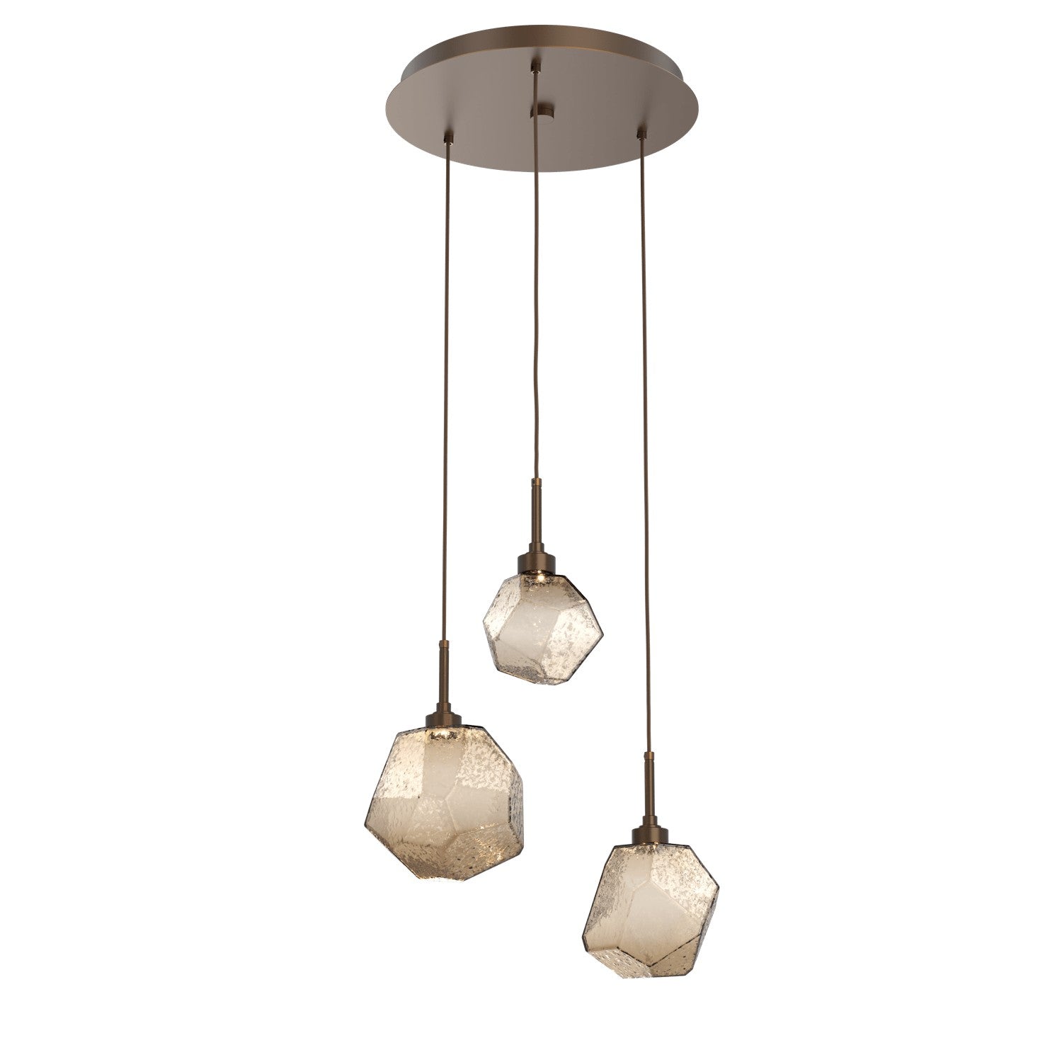 Hammerton Studio - CHB0039-03-FB-B-C01-L3 - LED Pendant - Gem - Flat Bronze