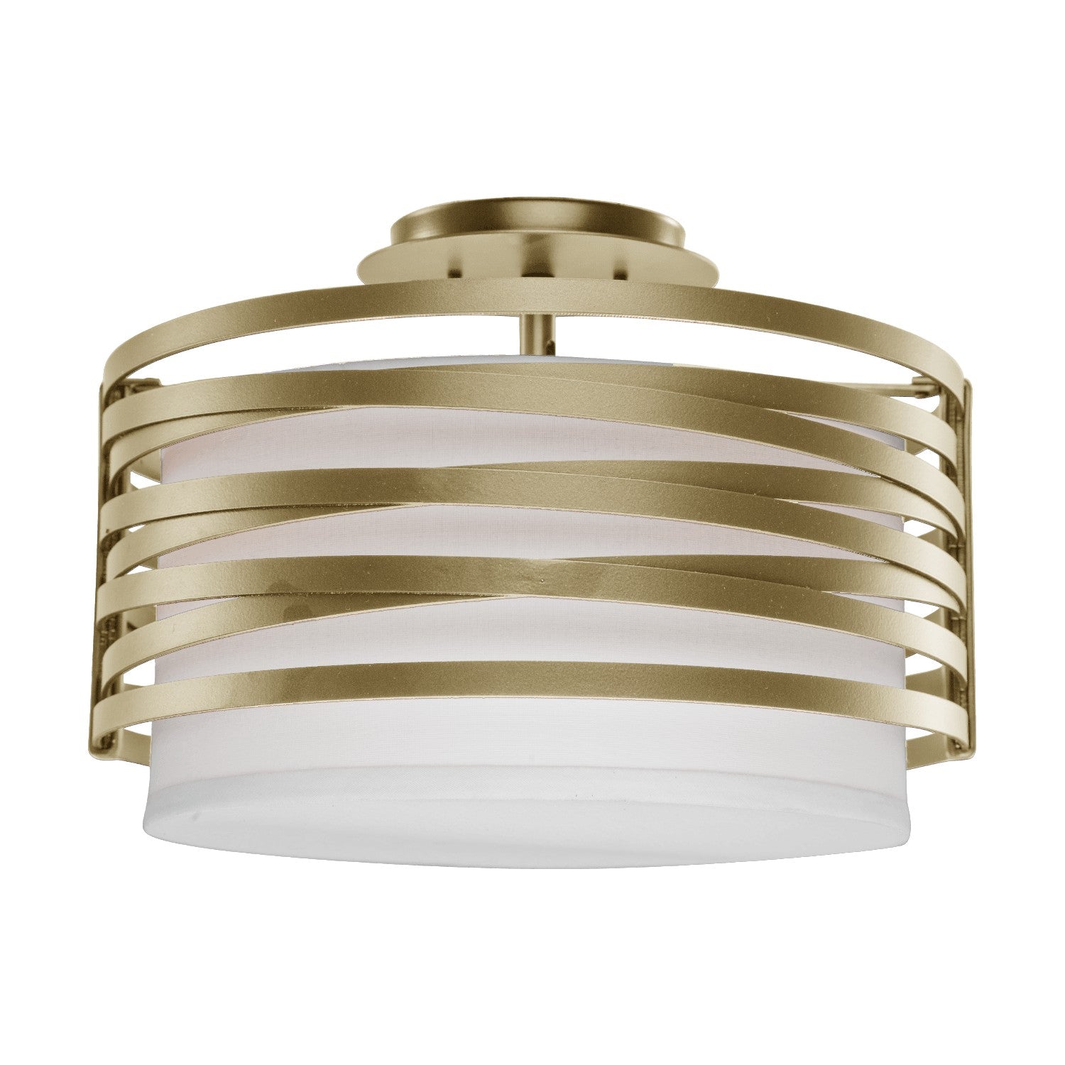 Hammerton Studio - CLB0013-14-GB-SH-E2 - Semi-Flush Mount - Tempest - Gilded Brass