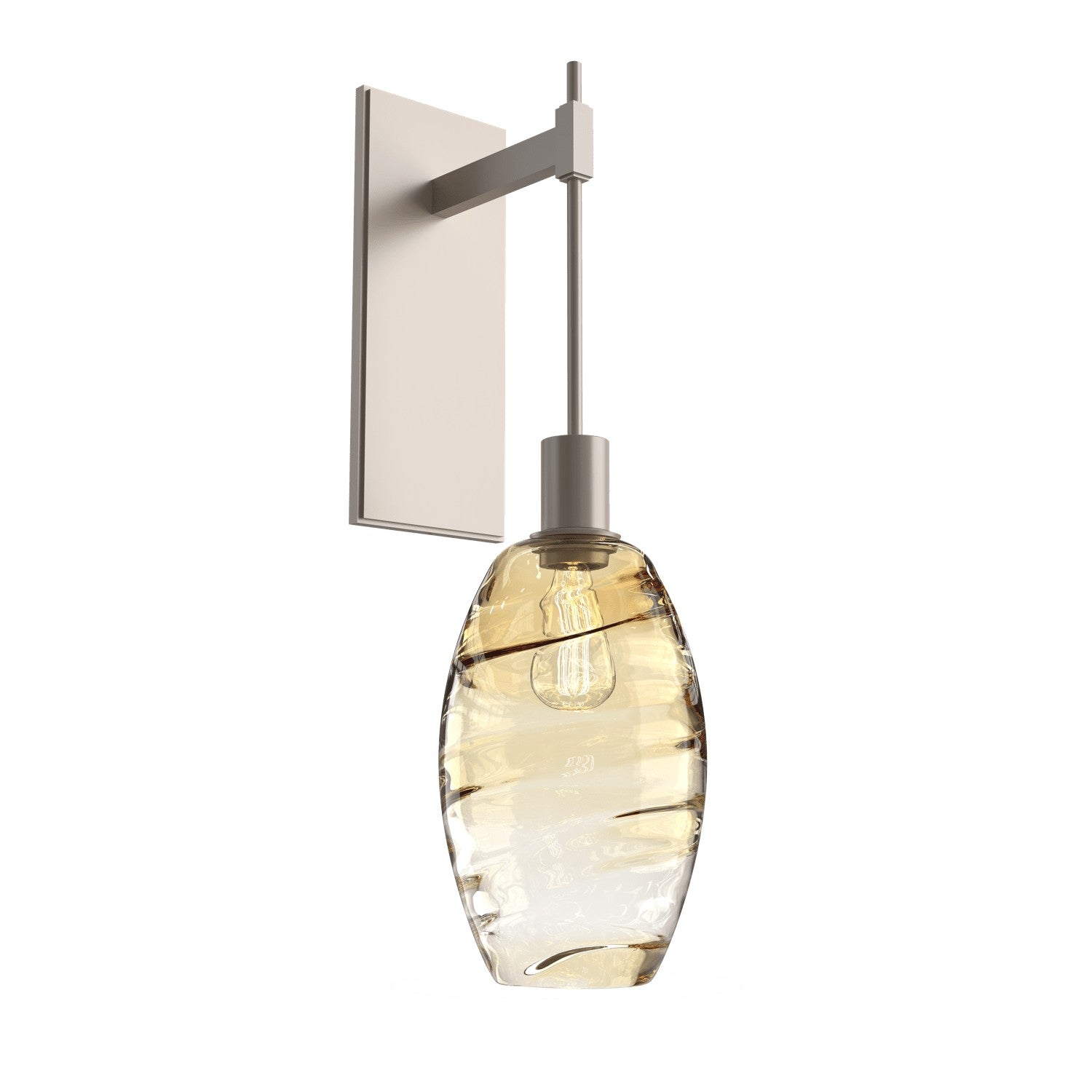 Hammerton Studio - IDB0035-24-BS-OA-E2 - One Light Wall Sconce - Ellisse - Beige Silver